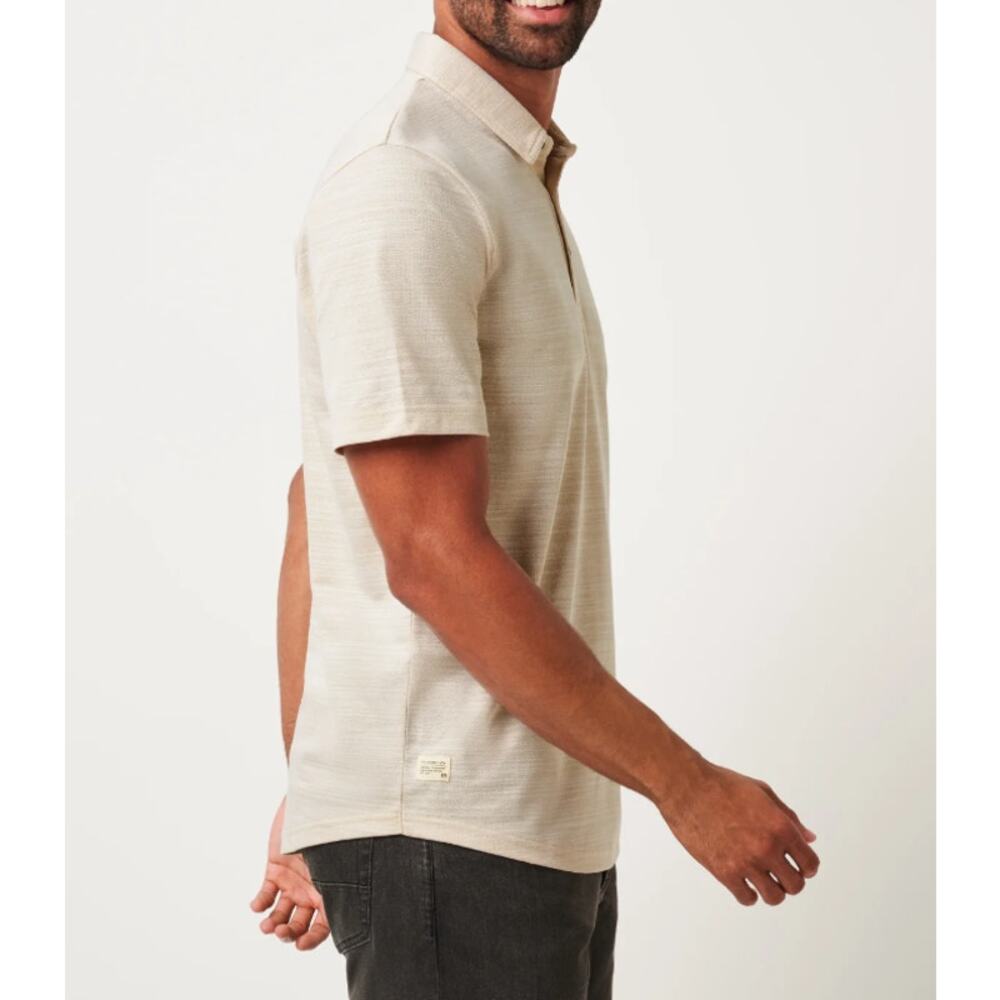 Travis Mathew West End Polo Tan Italian Sand Medium NWOT - Picture 3 of 6